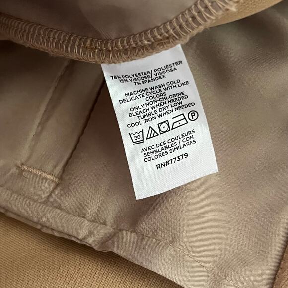 Ann Taylor Women’s Straight Leg Dress Pants Size 10 Khaki Tan Business Casual - Picture 6 of 6